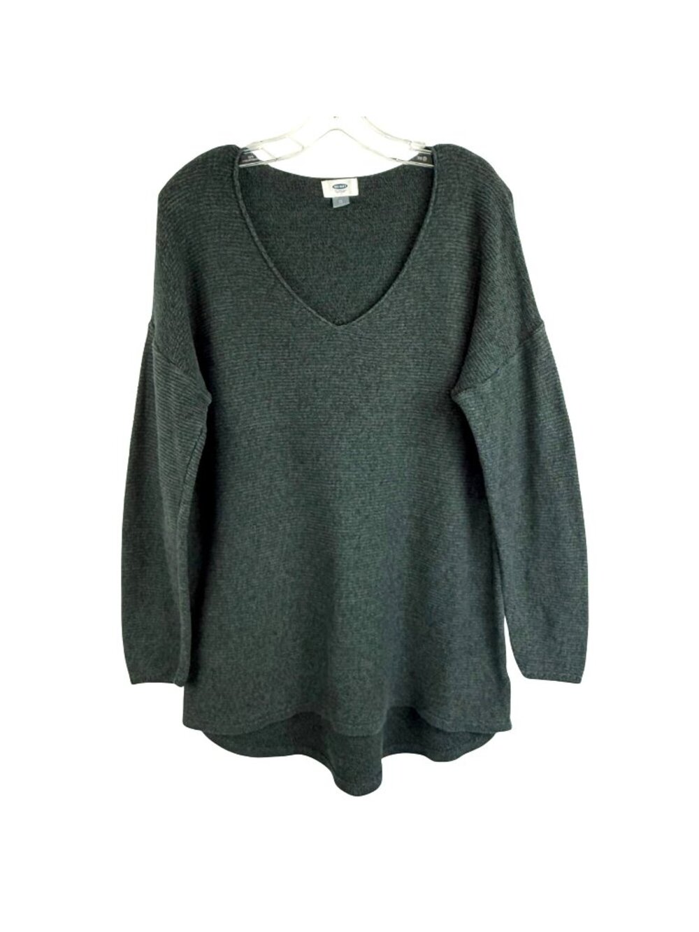 Old Navy SoSoft Loose V-Neck Tunic Sweater Dark Forest Green Size XL VGUC